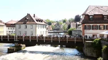 Nehir Regnitz Bamberg üzerinde köprü