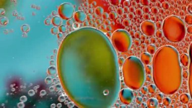 Su ve yağ ile soyut makro arka plan