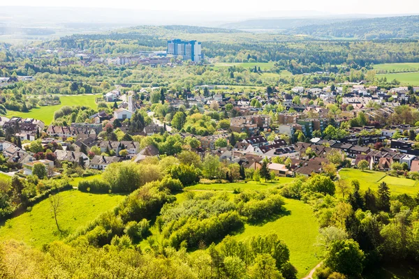 Luchtfoto uitzicht over de stad Bamberg — Stockfoto