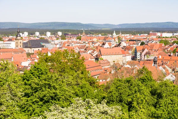 Luftaufnahme über der Stadt Bamberg — Stockfoto