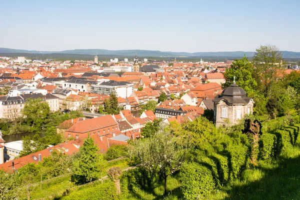 Vista aérea sobre a cidade de Bamberg — Fotografia de Stock