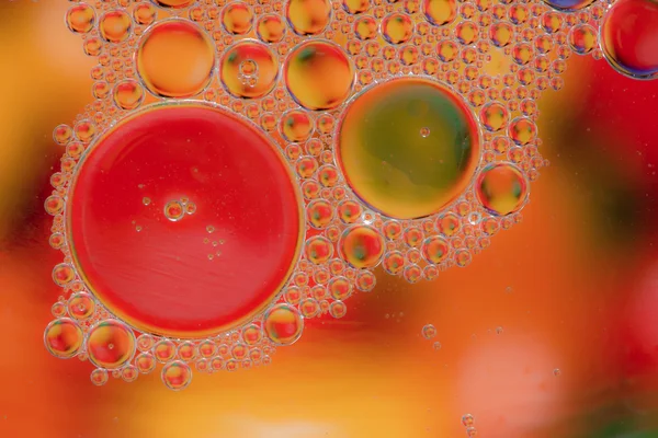 抽象的宏石油泡沫 — 图库照片