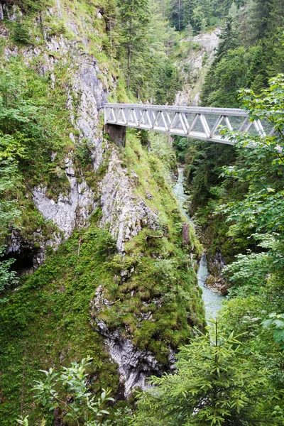 Most przez wąwóz Leutasch — Zdjęcie stockowe