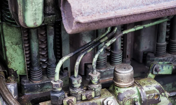 Detail van een historische trekker oldtimer motor Rechtenvrije Stockfoto's