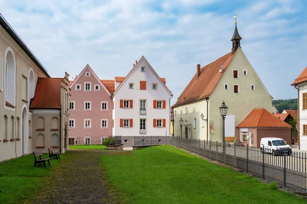 Történelmi Üvegház Városképe Berching Bajorország Németország — Stock Fotó