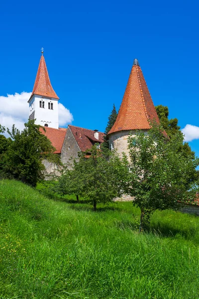 Historiska Försvarstornet Greding Bayern Tyskland — Stockfoto