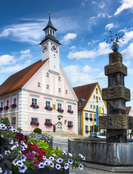 Historisches Rathaus Von Greding Bayern Deutschland — Stockfoto