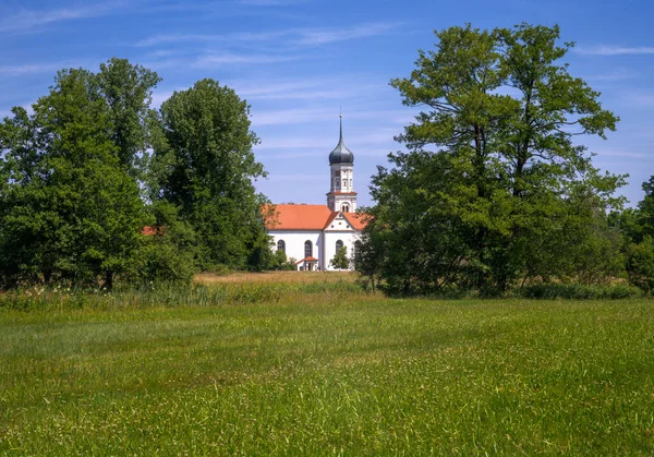 Idyllische Kerk Beieren Duitsland — Stockfoto