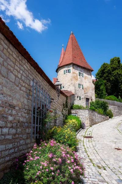Greding Deki Tarihi Savunma Kulesi Bavyera Almanya — Stok fotoğraf