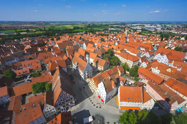 Noerdlingen Німеччина Липня Повітряний Вид Над Містом Нердлінґен Німеччина Липня — стокове фото