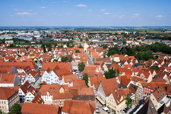 Noerdlingen Allemagne Juillet Vue Aérienne Sur Ville Noerdlingen Allemagne Juillet — Photo