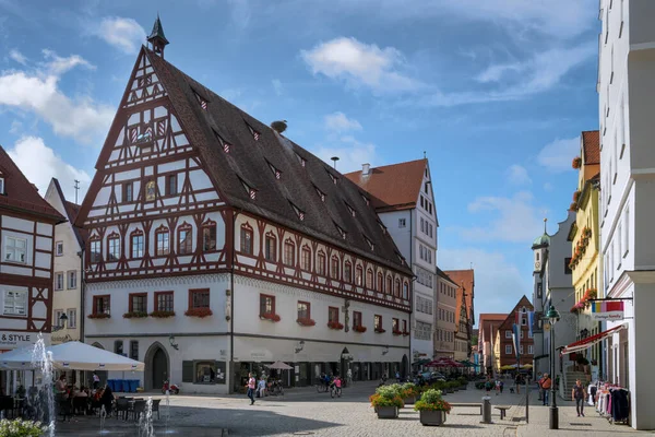 Noerdlingen Alemania Julio Plaza Histórica Del Casco Antiguo Noerdlingen Alemania —  Fotos de Stock