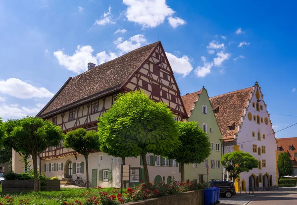 Historische Huizen Noerdlingen Bavaria Duitsland — Stockfoto