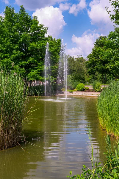 Lago Parque Beilngries Baviera Alemanha — Fotografia de Stock