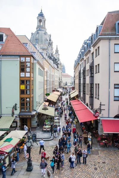 Turistika v Drážďanech — Stock fotografie