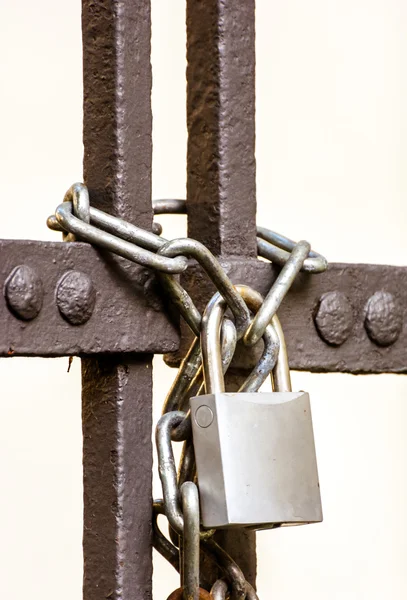 Locked Iron Prison Gate — Stock Photo, Image