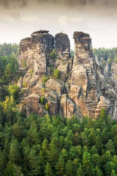 Montanhas de arenito na Saxônia — Fotografia de Stock