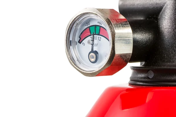 Manometer eines Feuerlöschers — Stockfoto