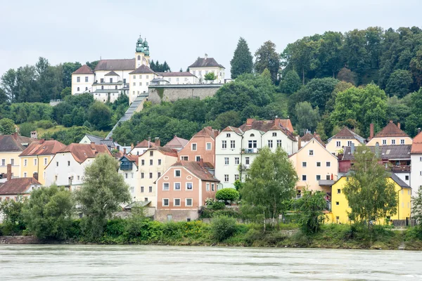 Waterfront of Passau at the River Inn — Stock Photo, Image