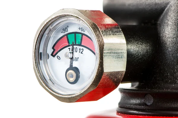 Manometer eines Feuerlöschers — Stockfoto