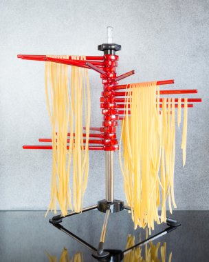Drying Self-made Italian Pasta clipart