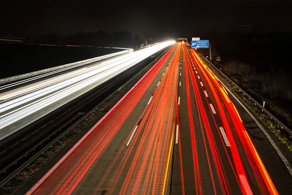 Light Trails on the Highway — Stock Photo, Image