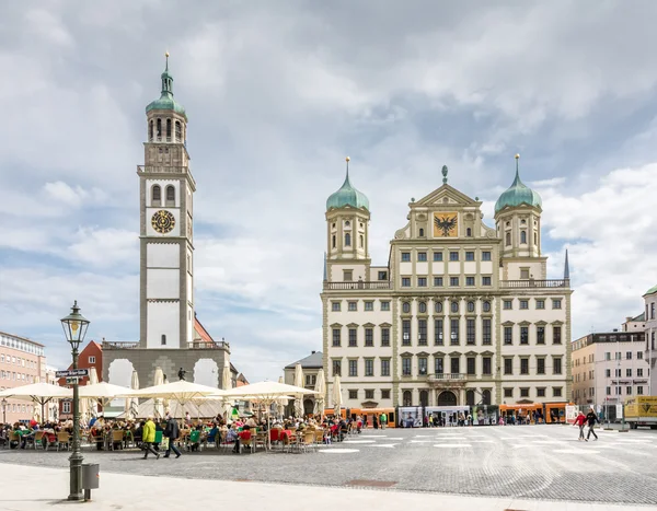 Tourist in augsburg — Stockfoto