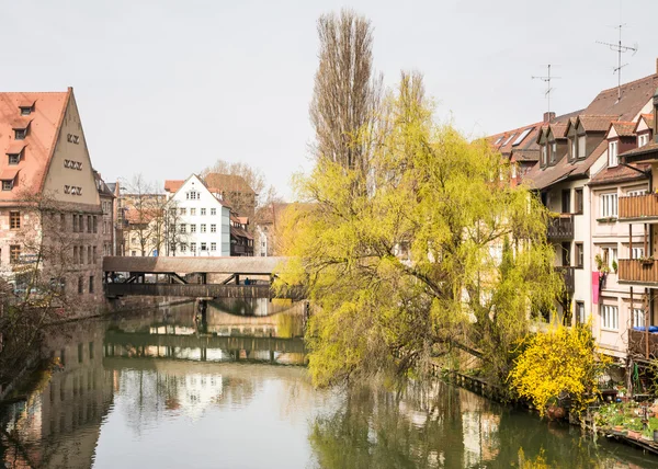 Nuremberg nad rzeką Pegnitz — Zdjęcie stockowe