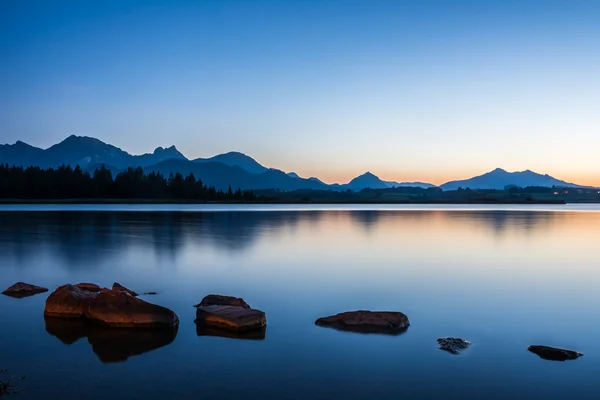 Ora blu al lago Hopfen — Foto Stock