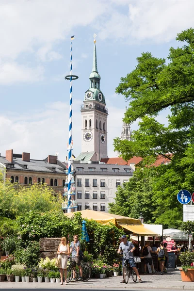 Viktualienmarkt in münchen Stockbild