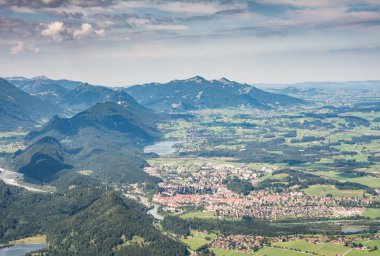 Fuessen üzerinde havadan görünümü