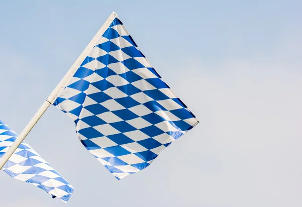 Bavarian flag blowing in the wind — Stock Photo, Image