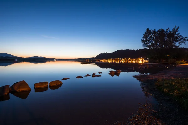 Villaggio di Hopen di notte — Foto Stock