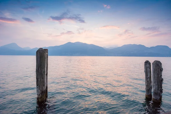 Sonnenuntergang am Gardasee — Stockfoto