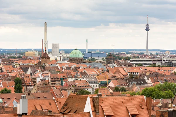 Luchtfoto uitzicht over Nurnberg — Stockfoto