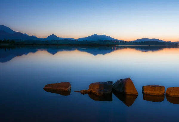 Hora azul en el lago Hopfen — Foto de Stock