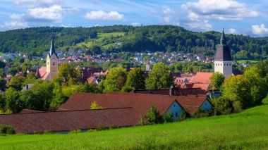 View over the city Berching in the Altmuehltal valley