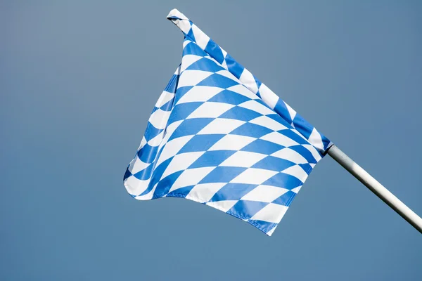 Bavarian flag blowing in the wind — Stock Photo, Image