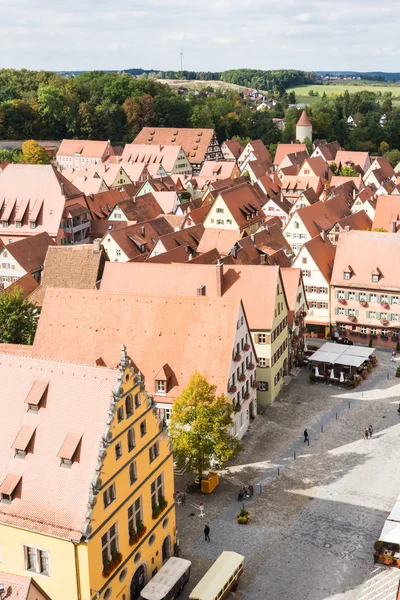 Luchtfoto uitzicht over Dinkelsbuehl — Stockfoto