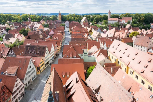 Luchtfoto uitzicht over Dinkelsbuehl — Stockfoto