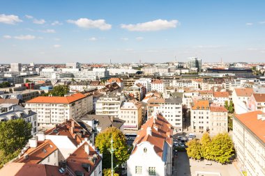 Münih üzerinden havadan görünümü