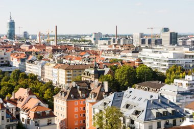 Münih üzerinden havadan görünümü
