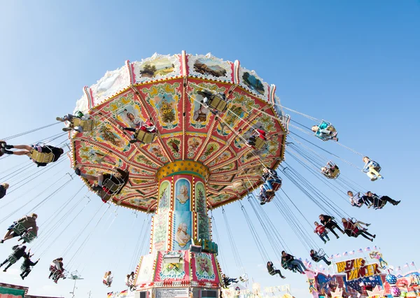 Tradycyjne Chairoplane na Oktoberfest w Monachium — Zdjęcie stockowe