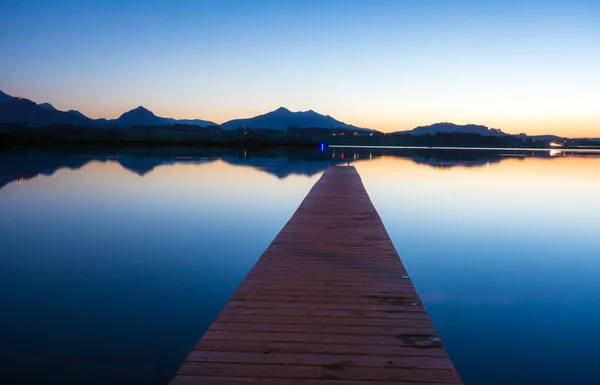 Hora azul en el lago Hopfen — Foto de Stock