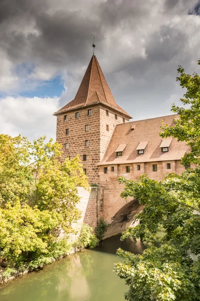 Muro da cidade medieval em Nuernberg — Fotografia de Stock