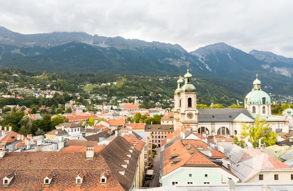 City of Innsbruck with Cathedral — Stock Photo, Image