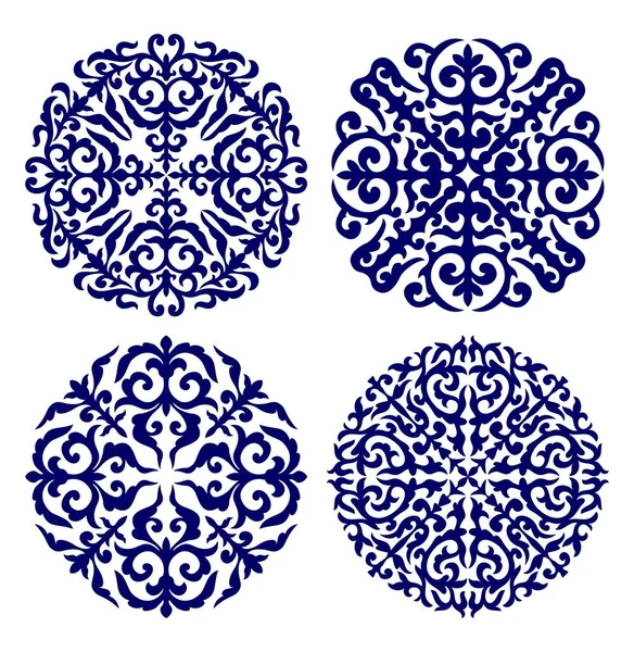 Beautiful Ornaments Form Circle — Stock Vector