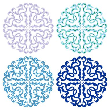 Daire şeklinde güzel süsler.