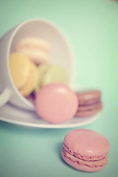 Francuski macaroons zbliżenie — Zdjęcie stockowe