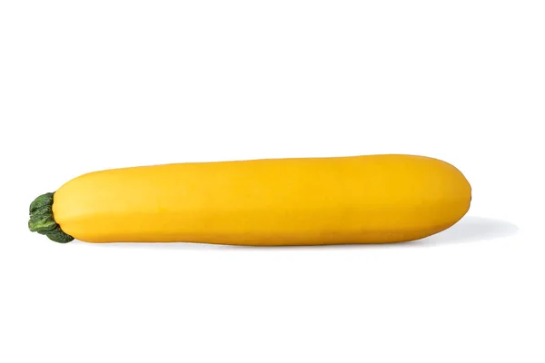 Realistisk Ser Gul Zucchini Eller Zucchini Cucurbita Pepo Isolerad Vit — Stockfoto